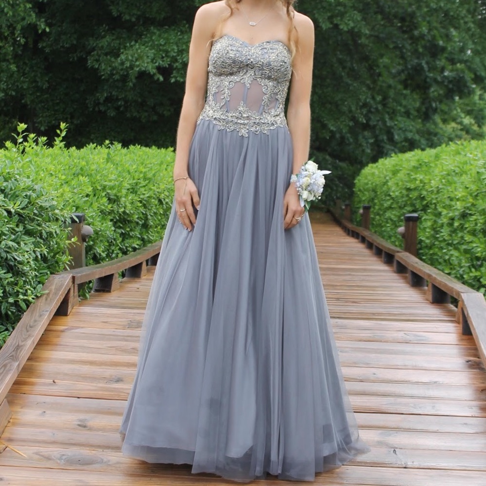 Blondie Nites Strapless Prom Dress